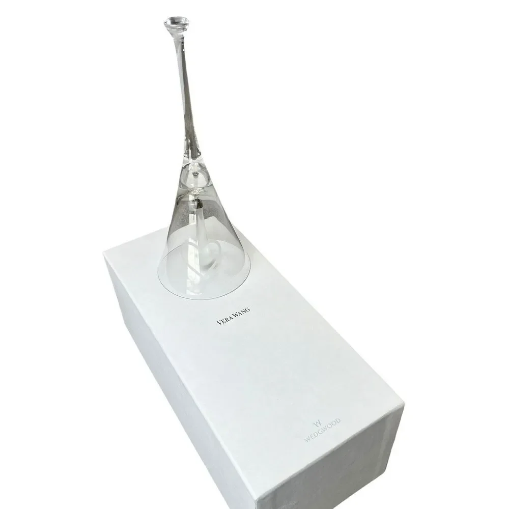 Wedgwood Vera Wang Crystal Stiletto Heart Bell‎ Made In Germany Wedding Gift NIB